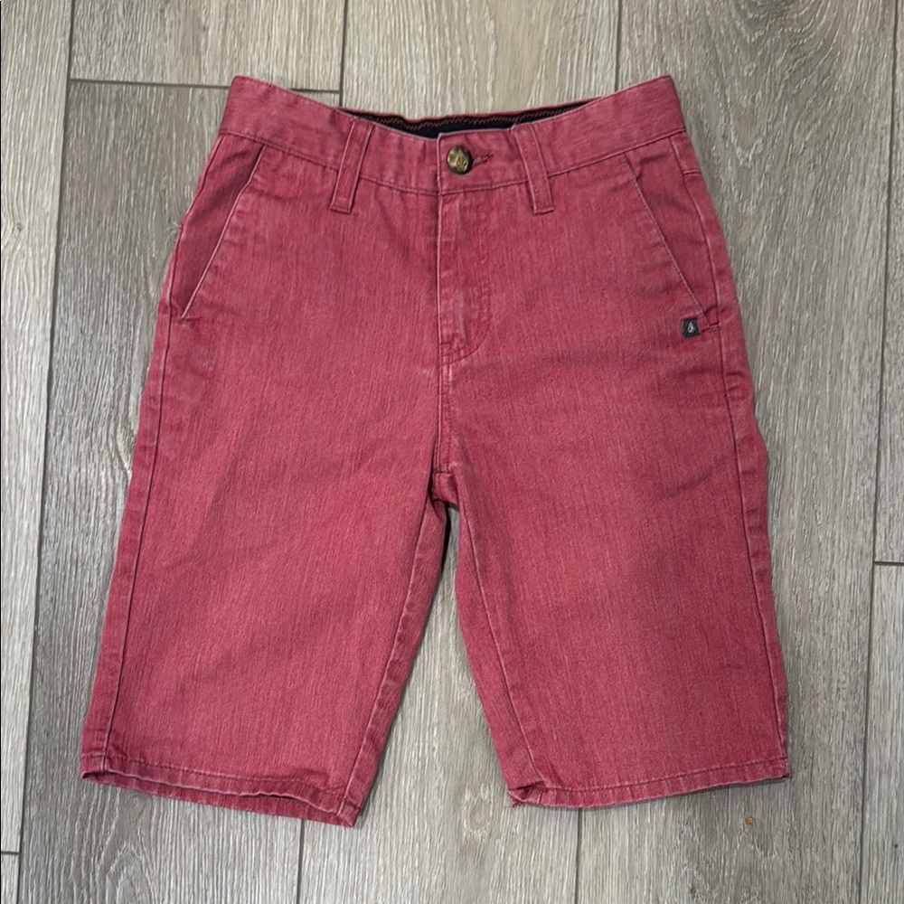 Red Volcom shorts
